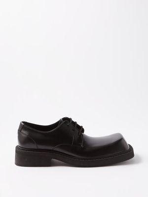 Balenciaga - Inspector Leather Derby Shoes - Mens - Black