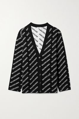 Balenciaga - Intarsia-knit Cardigan - Black