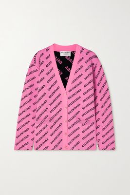 Balenciaga - Intarsia-knit Cardigan - Pink