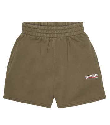 Balenciaga Kids Cotton fleece shorts