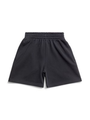 Balenciaga Kids elasticated-waistband cotton shorts - Black