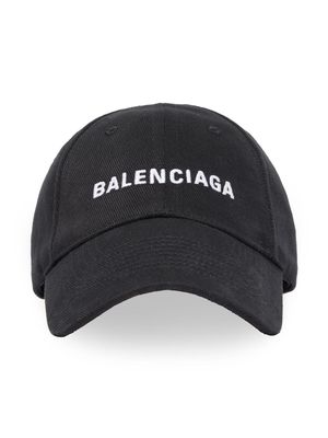 Balenciaga Kids embroidered-logo baseball cap - Black