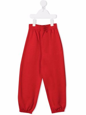 Balenciaga Kids high-waisted drop-crotch track pants - Red