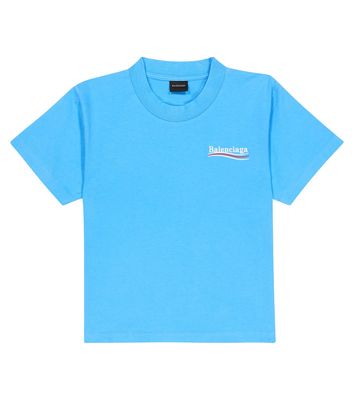 Balenciaga Kids Logo cotton-blend jersey T-shirt