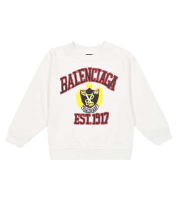 Balenciaga Kids Logo cotton jersey sweatshirt