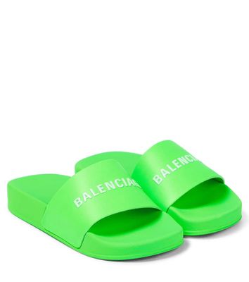 Balenciaga Kids Logo rubber slides