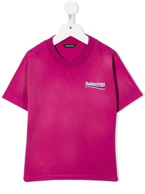 Balenciaga Kids Political Campaign cotton T-shirt - Pink