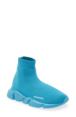 Balenciaga Kids' Speed Sock Sneaker in Caribbean Blue