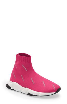 Balenciaga Kids' Speed Sock Sneaker in Pink/White