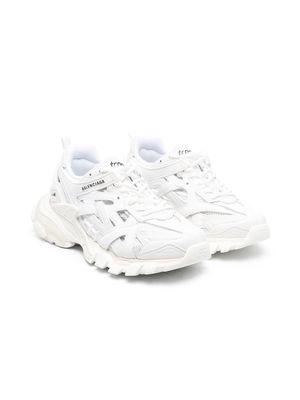 Balenciaga Kids Track.2 panelled lace-up sneakers - White
