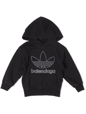 Balenciaga Kids x adidas Trefoil hoodie - Black