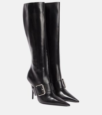 Balenciaga Knife 110 leather knee-high boots