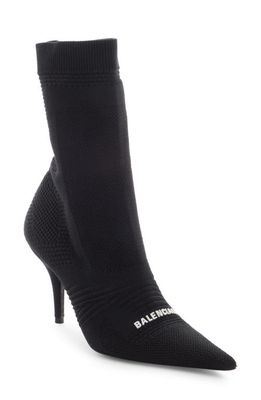 Balenciaga Knife Sock Bootie in Black/White
