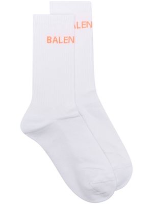 Balenciaga knitted logo socks - White