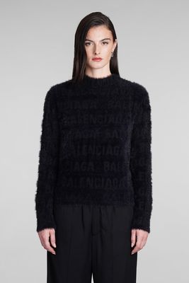 Balenciaga Knitwear In Black Wool