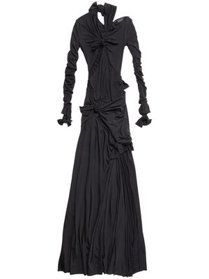 Balenciaga Knot detail cut-out gown - Black