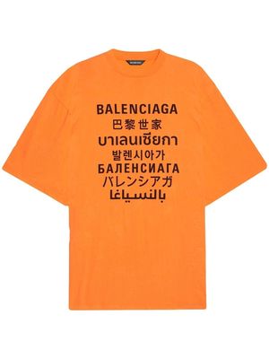 Balenciaga languages logo-print t-shirt - Orange