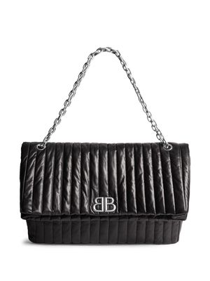 Balenciaga large Monaco quilted shoulder bag - Black