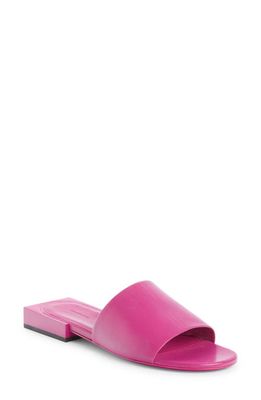 Balenciaga Logo Box Slide Sandal in Pink/Black
