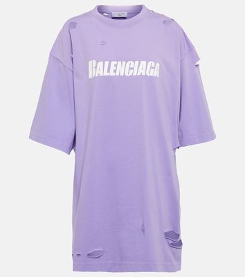 Balenciaga Logo distressed cotton T-shirt