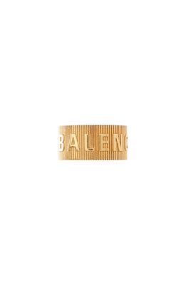 Balenciaga Logo Ear Cuffs in Shiny Gold