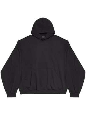 Balenciaga logo-embellished cotton hoodie - Black