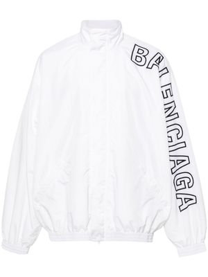 Balenciaga logo-embroidered jacket - White