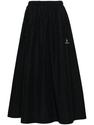 Balenciaga logo-embroidered maxi skirt - Black