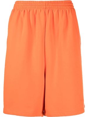 Balenciaga logo-embroidered track shorts - Orange
