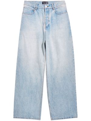 Balenciaga logo-patch loose-fit jeans - Blue