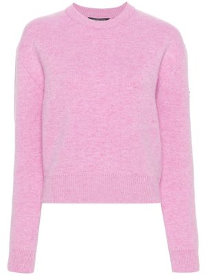 Balenciaga logo-patch mélange jumper - Pink