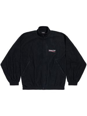 Balenciaga logo-print bomber jacket - Black