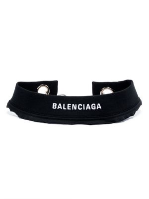 Balenciaga logo-print choker necklace - Black
