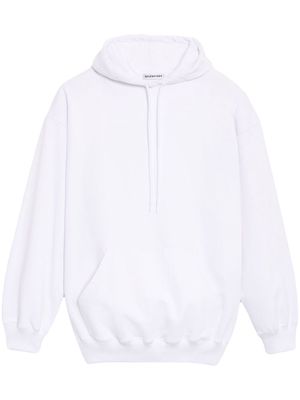 Balenciaga logo-print cotton hoodie - White