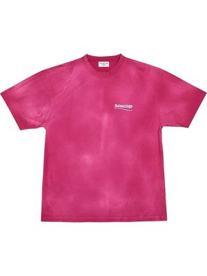 Balenciaga logo-print cotton T-Shirt - Pink