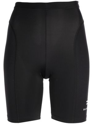 Balenciaga logo-print cycling shorts - Black