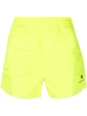 Balenciaga logo-print detail swim shorts - Yellow