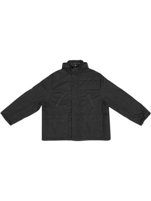 Balenciaga logo-print hooded padded jacket - Black