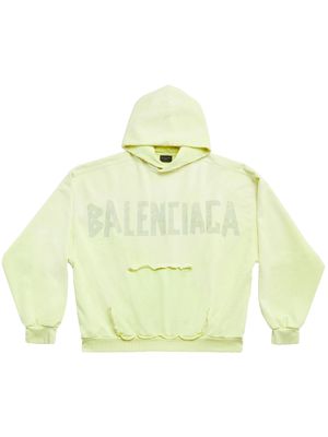 Balenciaga logo-print hoodie - Yellow