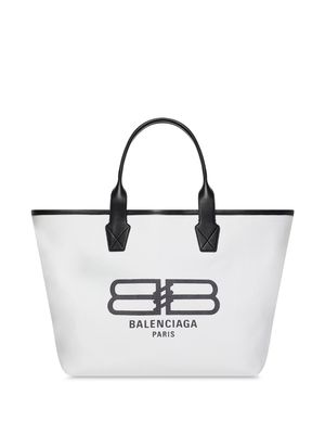 Balenciaga logo-print jumbo tote bag - 9260 -NATURAL/L BLACK