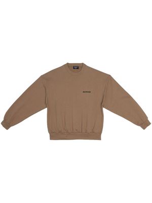 Balenciaga logo-print sweatshirt - Brown
