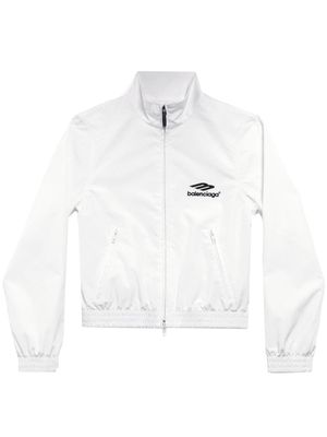 Balenciaga logo-print track jacket - White