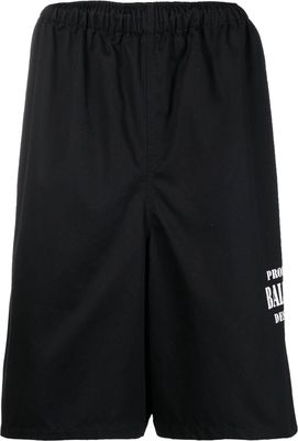 Balenciaga logo-print track shorts - Black
