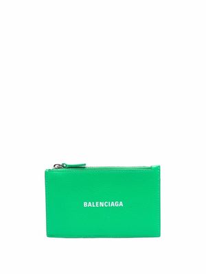 Balenciaga logo-print wallet - Green