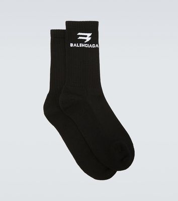 Balenciaga Logo ribbed-knit socks