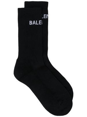Balenciaga logo socks - Black