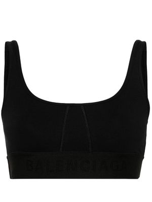 Balenciaga logo-underband sports bra - Black