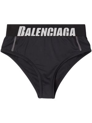 Balenciaga logo-waistband brief - Black