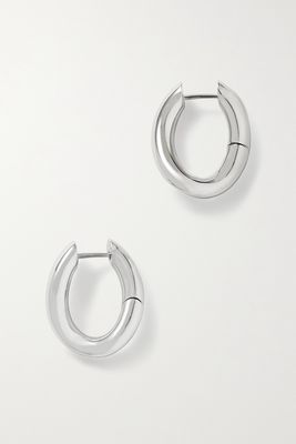 Balenciaga - Loop Xs Silver-tone Hoop Earrings - one size