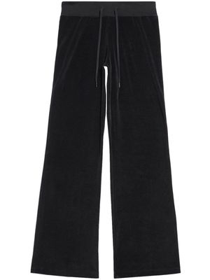 Balenciaga low-waist velvet track pants - Black